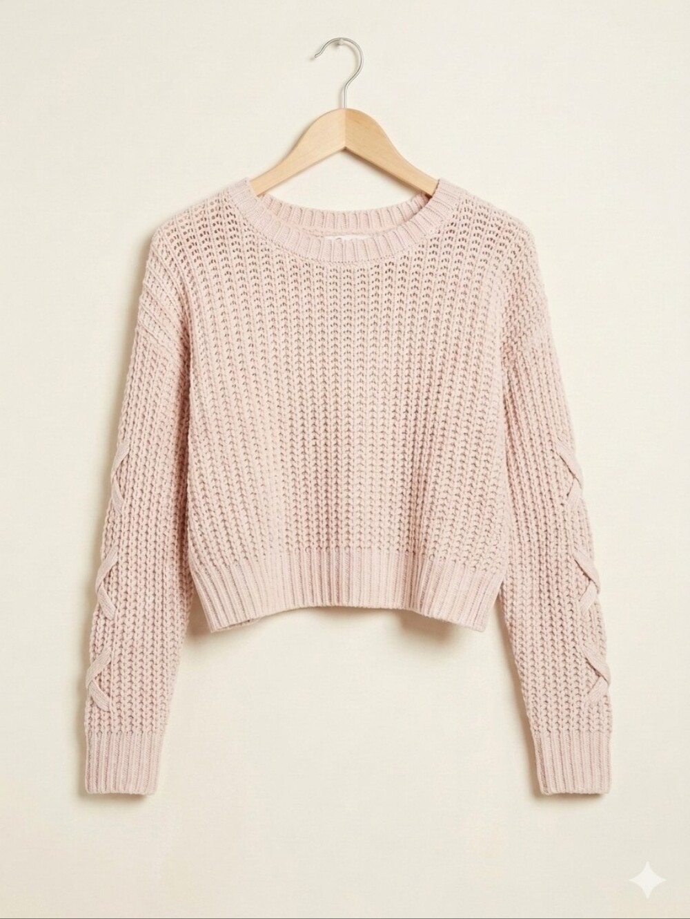 Candies Large Knit Sweater with Sleeve Tie Detail Size Large